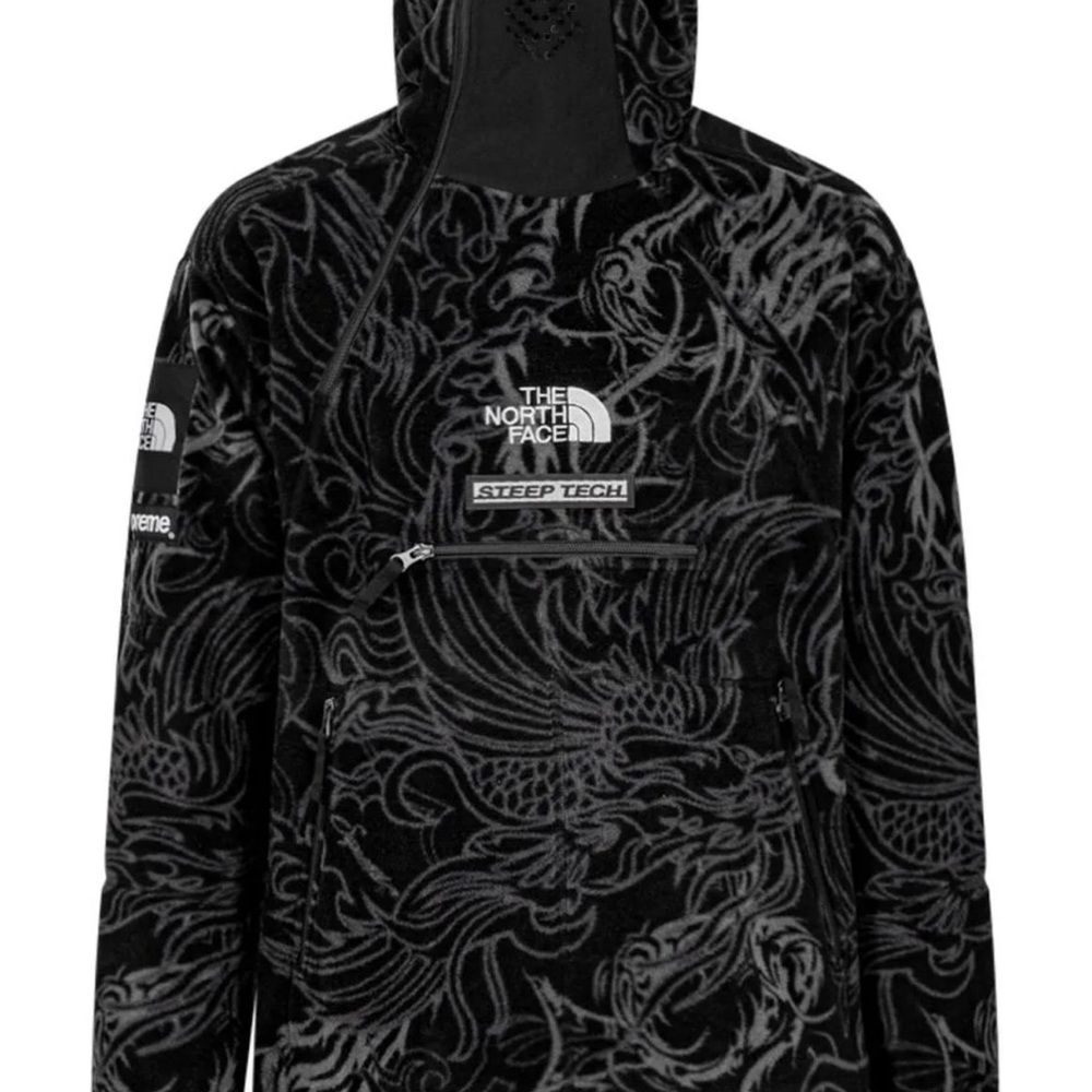 Supreme x The North Face Steep Tech Fleece Pullover in the black